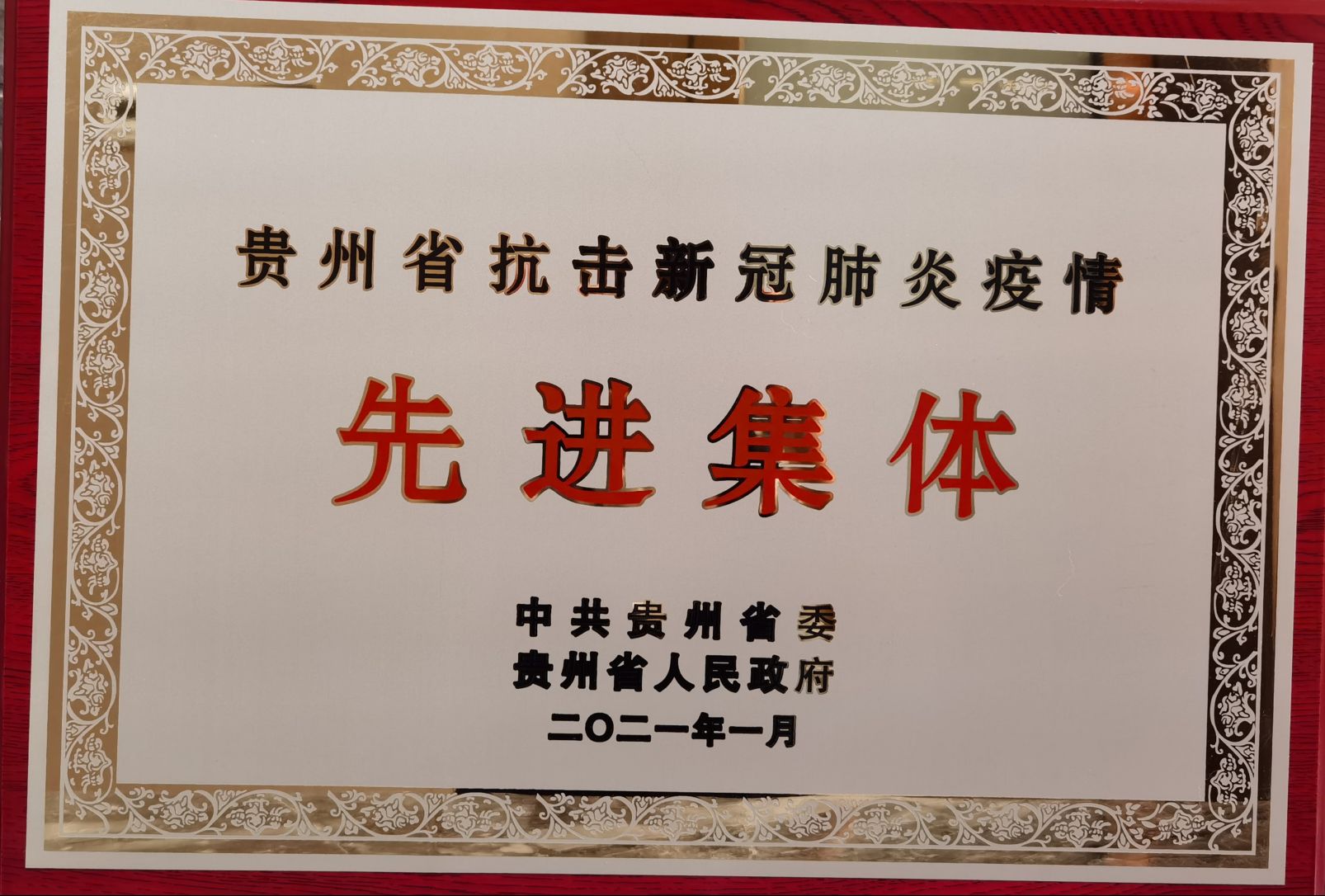 ​williamhill中文官网荣获贵州省抗疫先进集体2